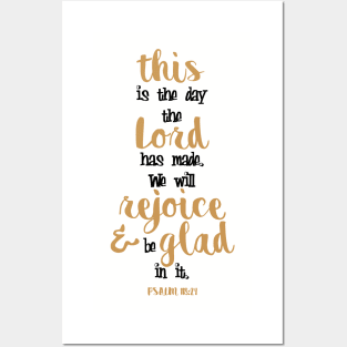 Psalm 118:24 Bible Verse Cute Hand Writing Posters and Art